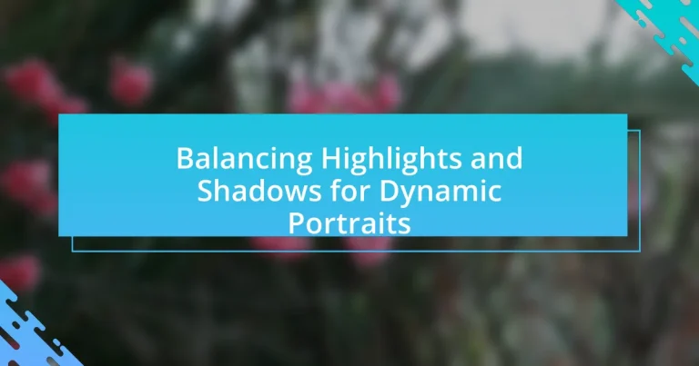 Balancing Highlights and Shadows for Dynamic Portraits