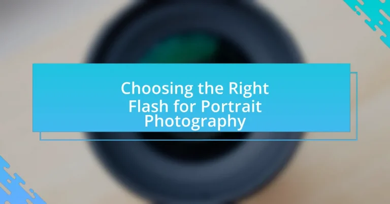 Choosing the Right Flash for Portrait Photography