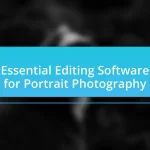 Essential Editing Software for Portrait Photography