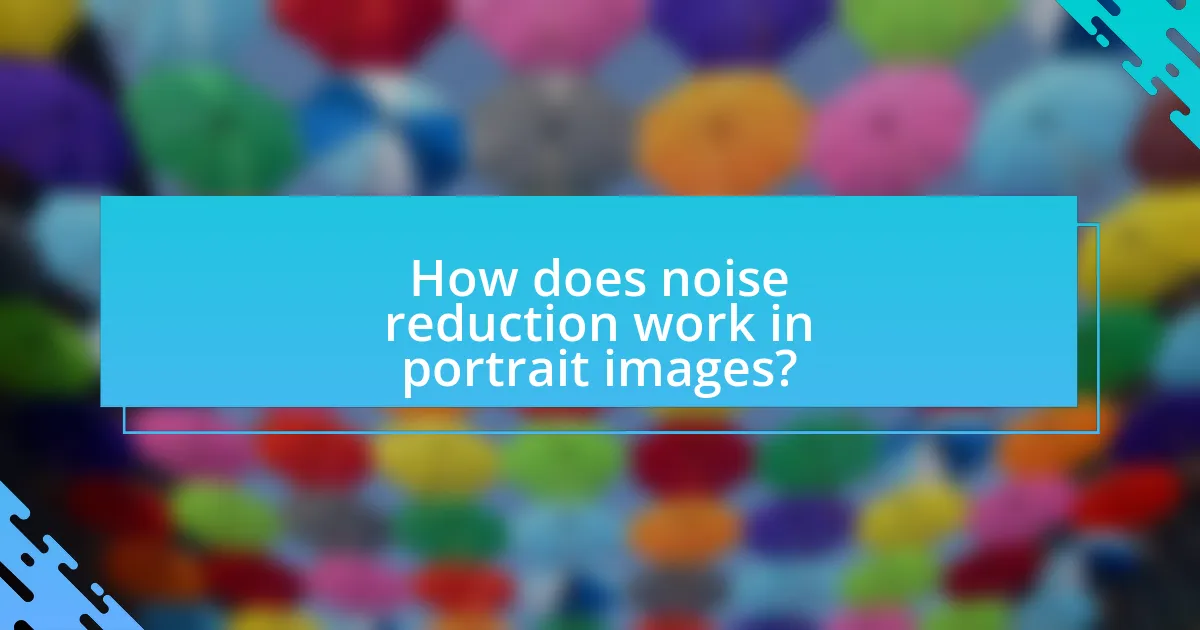 How does noise reduction work in portrait images?