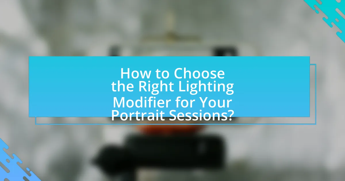 How to Choose the Right Lighting Modifier for Your Portrait Sessions?