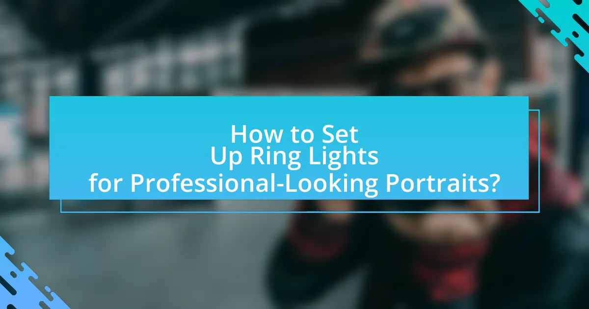 How to Set Up Ring Lights for Professional-Looking Portraits?