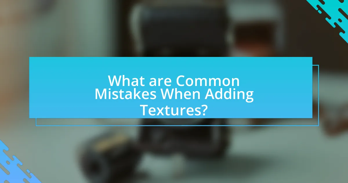 What are Common Mistakes When Adding Textures?