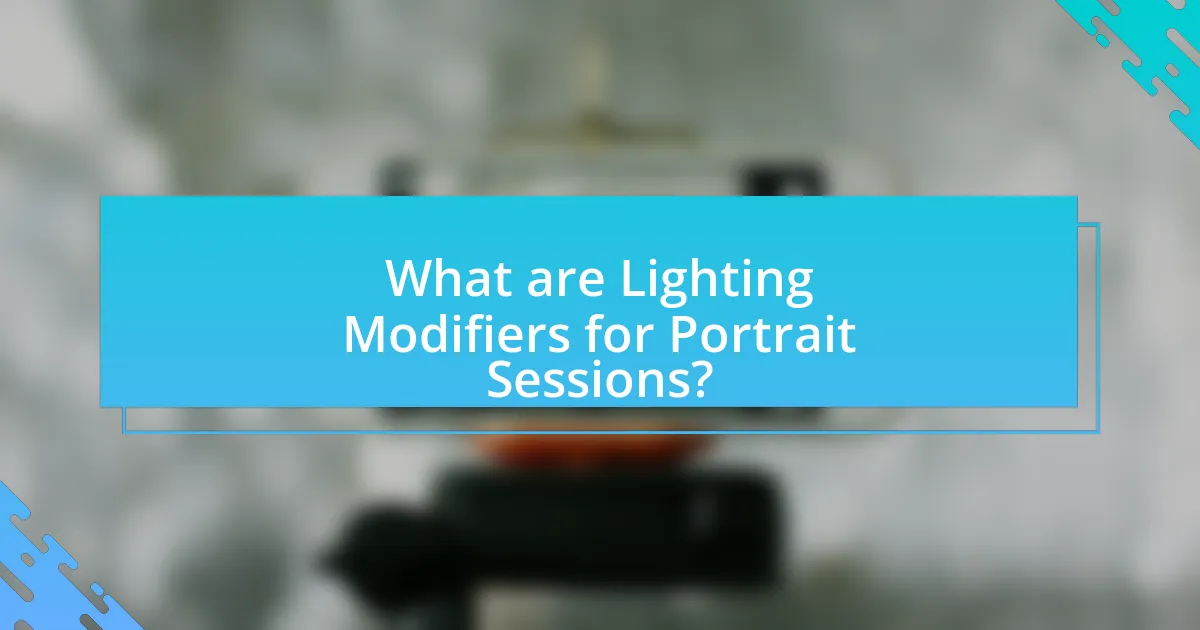 What are Lighting Modifiers for Portrait Sessions?