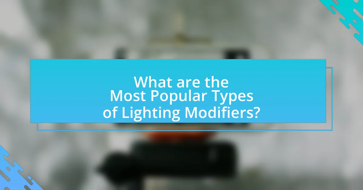 What are the Most Popular Types of Lighting Modifiers?