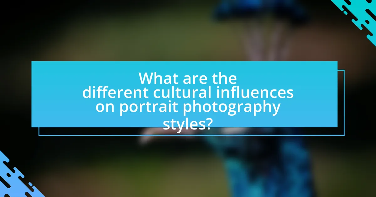 What are the different cultural influences on portrait photography styles?