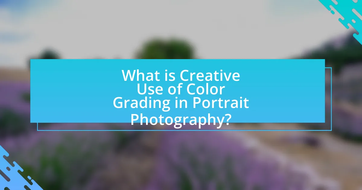 What is Creative Use of Color Grading in Portrait Photography?