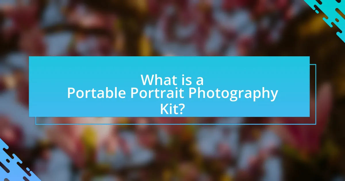 What is a Portable Portrait Photography Kit?